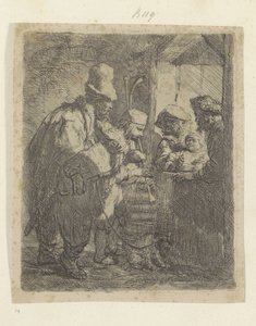 Straatmuzikanten Nyolcvanöt eredeti nyomat gyűjteménye (sorozat címe) alkotó: Rembrandt van Rijn
