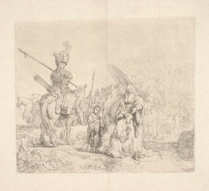 Szent Fülöp diakónus megkereszteli az etióp királynő, Kandaki udvaroncát (az úgynevezett „eunuch keresztelése”) alkotó: Rembrandt van Rijn