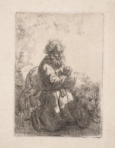 Imádkozó Szent Jeromos alkotó: Rembrandt van Rijn