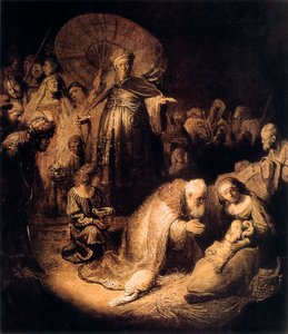 A mágusok imádása, 1632 alkotó: Rembrandt van Rijn