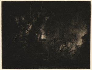 A Pásztorok imádata: Éjszakai darab alkotó: Rembrandt van Rijn