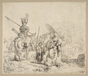 Az eunuch megkeresztelkedése, 1641. alkotó: Rembrandt van Rijn