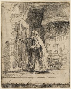 Tobit vaksága: A nagyobb tányér alkotó: Rembrandt van Rijn