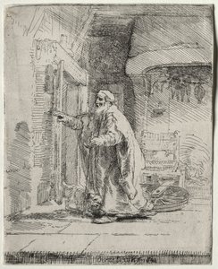 Tobit vaksága: A nagyobb tányér alkotó: Rembrandt van Rijn