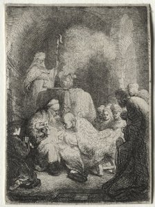 A körülmetélés: kis tányér alkotó: Rembrandt van Rijn