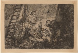 A körülmetélés az istállóban alkotó: Rembrandt van Rijn