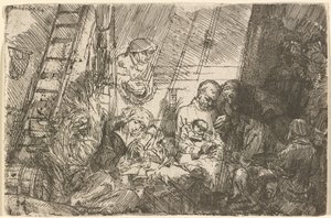 A körülmetélés az istállóban alkotó: Rembrandt van Rijn