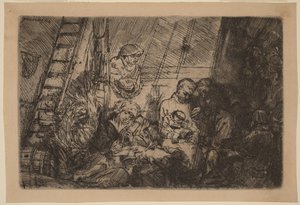 A körülmetélés az istállóban alkotó: Rembrandt van Rijn