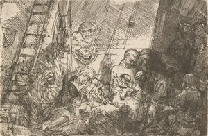 A körülmetélés az istállóban, 1654. alkotó: Rembrandt van Rijn