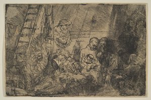 A körülmetélés az istállóban, 1654. alkotó: Rembrandt van Rijn