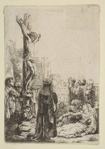 A keresztre feszítés: Kistányér, kb. 1635. alkotó: Rembrandt van Rijn