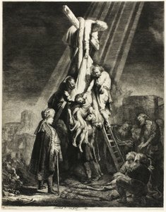 A keresztről való leszállás: Második lemez alkotó: Rembrandt van Rijn