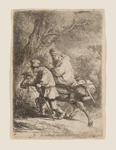 A menekülés Egyiptomba alkotó: Rembrandt van Rijn