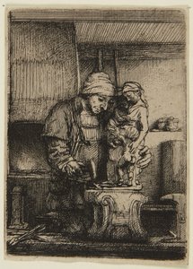 Az aranyműves  (Hind 285, I. változat) alkotó: Rembrandt van Rijn