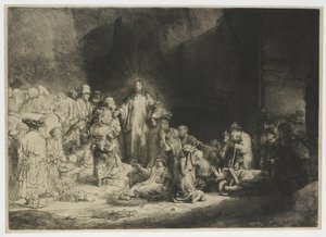 A száz guldenes metszet alkotó: Rembrandt van Rijn