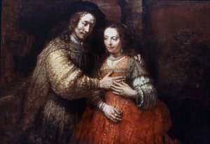 A zsidó menyasszony, A szerető pár, 1667 alkotó: Rembrandt van Rijn