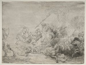 A nagy oroszlánvadászat alkotó: Rembrandt van Rijn