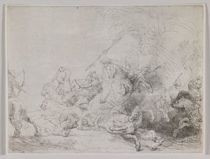 A nagy oroszlánvadászat alkotó: Rembrandt van Rijn