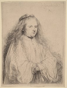 A kis zsidó menyasszony (Saskia Szent Katalin szerepében) alkotó: Rembrandt van Rijn