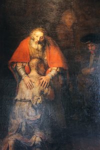 „A tékozló fiú visszatérése”, c1665-c1669 alkotó: Rembrandt van Rijn