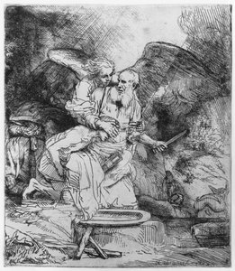Ábrahám áldozata, 1645 alkotó: Rembrandt van Rijn