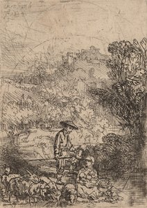 A pásztor és családja, 1644. alkotó: Rembrandt van Rijn