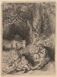 Az alvó pásztor alkotó: Rembrandt van Rijn