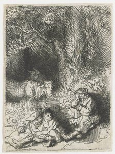 Az alvó pásztor alkotó: Rembrandt van Rijn