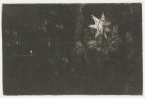 A királyok csillaga: éjszakai darab alkotó: Rembrandt van Rijn