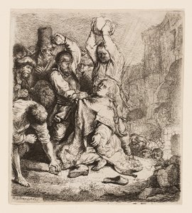 Szent István megkövezése alkotó: Rembrandt van Rijn