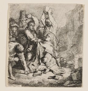 Szent István megkövezése alkotó: Rembrandt van Rijn