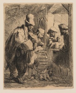 A Sétáló zenészek alkotó: Rembrandt van Rijn