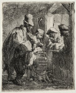 A Sétáló zenészek alkotó: Rembrandt van Rijn