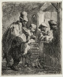 A Sétáló zenészek c. 1635. alkotó: Rembrandt van Rijn