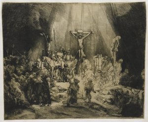 A három kereszt A két tolvaj között keresztre feszített Krisztus: „A három kereszt” alkotó: Rembrandt van Rijn