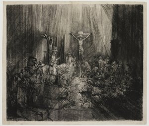 A három kereszt A két tolvaj között keresztre feszített Krisztus: „A három kereszt” alkotó: Rembrandt van Rijn