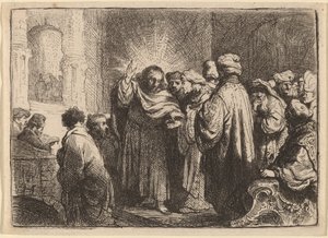 A Tribute Money alkotó: Rembrandt van Rijn