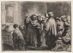A Tribute Money c. 1635. alkotó: Rembrandt van Rijn