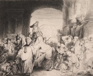 Mordechai diadala alkotó: Rembrandt van Rijn
