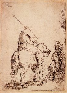 A turbános katona lóháton, 1632 alkotó: Rembrandt van Rijn