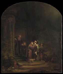 The Visitation, 1640 (olaj, cédrustábla) (lásd még: 5454147) alkotó: Rembrandt van Rijn