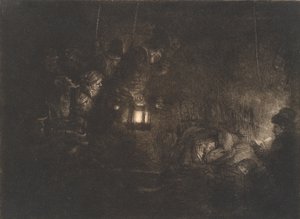 A pásztorok imádata: éjszakai darab alkotó: Rembrandt van Rijn