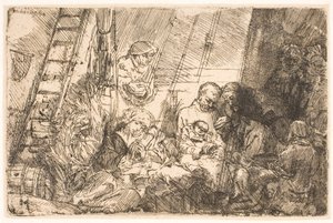 A körülmetélés (az istállóban) alkotó: Rembrandt van Rijn