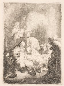 A körülmetélés: kis tányér alkotó: Rembrandt van Rijn