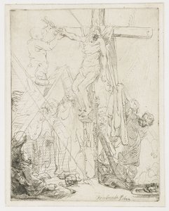 A keresztről való leszállás: vázlat alkotó: Rembrandt van Rijn