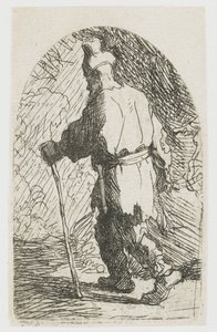 A menekülés Egyiptomba: vázlat: Szent József alkotó: Rembrandt van Rijn