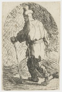 A menekülés Egyiptomba: vázlat: Szent József alkotó: Rembrandt van Rijn