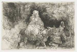 Egy patakon átkelve Egyiptomba alkotó: Rembrandt van Rijn