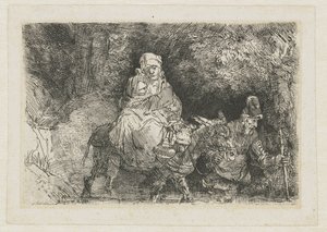 Egy patakon átkelve Egyiptomba alkotó: Rembrandt van Rijn