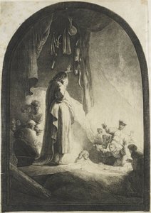 Lázár feltámasztása: a nagyobb tányér alkotó: Rembrandt van Rijn